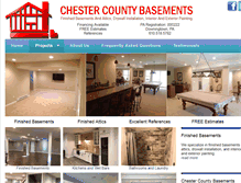 Tablet Screenshot of chestercountybasements.com